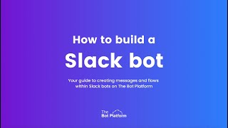 How to build a Slack bot from scratch [upl. by Hampton]