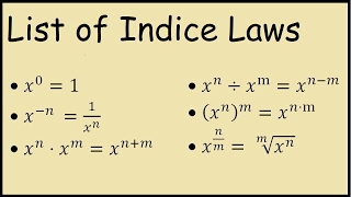 Law of indices all index laws  Math [upl. by Laird]