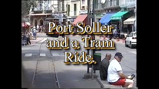 Port Soller and a Tram Ride Vintage narrow gauge Nice Mallorca holiday island in the sun so there [upl. by Onaled]