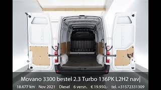 Opel Movano bestel 23 Turbo 136PK L2H2 navcamteldab [upl. by Recha]