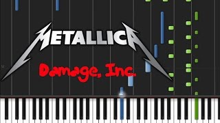 Metallica  Damage Inc Synthesia Tutorial [upl. by Lal]