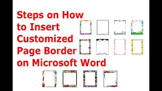 Steps on How to Insert Customized Page Border on Microsoft Word [upl. by Eladnwahs]