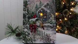 A1036 Cardinal Cottage 8x6 Lighted Tabletop Canvas [upl. by Niuqauj]