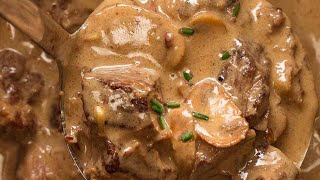 Slow Cooked Beef Stroganoff [upl. by Pomfrey963]