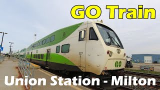 4K GO Transit Train Ride from Union Station to Milton GO Duration 58min [upl. by Lokin8]