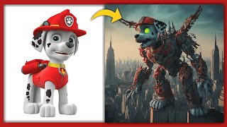 PAW PATROL AS GIANT TRANSFORMERS ZOMBIE 2  All Characters  Skye Rocky Chase Marshall Tracker [upl. by Geanine]