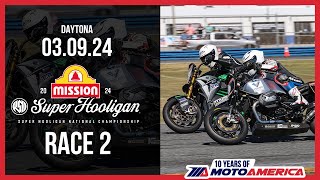 Mission Super Hooligan Race 2 at Daytona 2024  FULL RACE  MotoAmerica [upl. by Dyan]