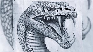 hyper realistic snake 🐍 drawing with a pencil  mrart2O [upl. by Aneba]