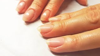 Utwardzanie żelem naturalnych paznokci  Gelish Structure Gel  Gel Overlay on natural nails [upl. by Kcarb]