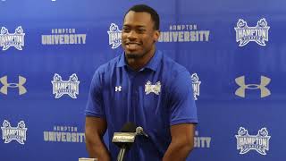 Hampton Football  Trent Boykin JaQuan Snipes amp Xavier Marshall Press Conference  William amp Mary [upl. by Araas]