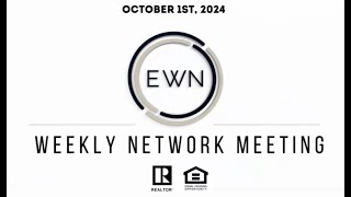 EWN Weekly Network Meeting October 1st 2024 [upl. by Kama]