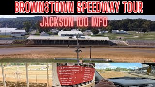 BROWNSTOWN SPEEDWAY TOUR  45TH ANNUAL JACKSON 100 INFO [upl. by Yard622]