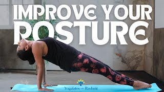 Yoga Practice to Improve Posture  Daily Yoga Practice to Strengthen Back  Yogalates with Rashmi [upl. by Drawde153]