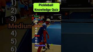 How Well Do You Know Pickleball pickleball [upl. by Marve]