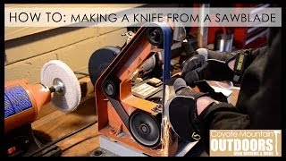 How to Making a knife from a sawblade [upl. by Aititel]