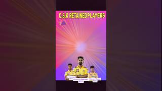 CSK ALL RETAINTION PLAYERS LIST csk 🏏 [upl. by Steffi]