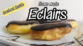 Chocolate Eclairs Recipe [upl. by Haggai907]