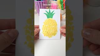 Pineapple🍍with Creative Art Technique shorts [upl. by Aeneg285]