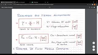 Diseño de Reactores ideales homogéneos e isotérmicos primera clase 12 [upl. by Ellehcar]