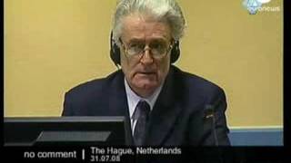 Radovan Karadzic appears before war crimes tribunal [upl. by Rot]