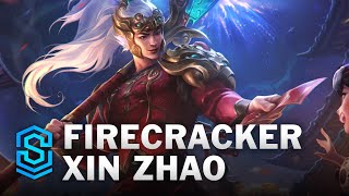 Firecracker Xin Zhao Skin Spotlight  League of Legends [upl. by Akenal]