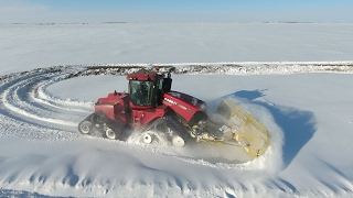 Pushing big snow with big iron  Jason LeBlanc Farm [upl. by Latsirk]