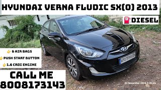 Hyundai Verna Fludic SXO ⛽Diesel 2013 For Sale Haniya Car DecorsGuntur [upl. by Glassman]