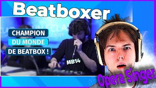 quotonly his voicequot  MB14s GODLIKE looping  Le live de MB14 dans un Un Éclair  beatbox reaction [upl. by Oirad10]