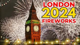 Londons New Year 2024 fireworks 🎉 London eyeBiggest fireworks display in the Worldnewyear2024 [upl. by Auqinom]