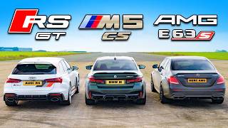 BMW M5 CS vs Audi RS6 GT vs AMG E63 S ARRANCONES [upl. by Vivienne457]