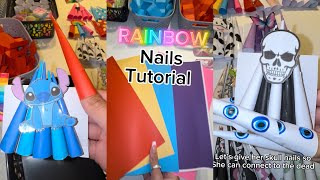 NAILS COMPILATION💘 paper nail designs  tutorial [upl. by Enitsirt]