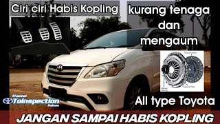 Ciri ciri kopling mobil habis atau selip in depht tour toyota [upl. by Garwood]