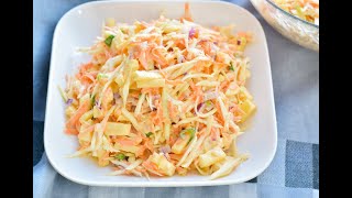 Cabbage and Apple Salad Recipe Episode 55 Kes Cook Island [upl. by Nirred]