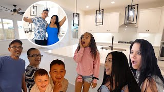 OUR FAMILYS REACTION TO OUR NEW HOUSE [upl. by Nelhsa]