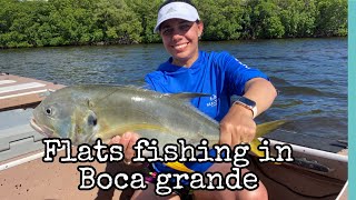 Flats fishing in boca grande fl  bull bay fishing  greenbacks as bait  Florida flats fishing [upl. by Alarice]