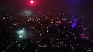 Vuurwerk Schiedam centrum drone 112022 [upl. by Michaella]