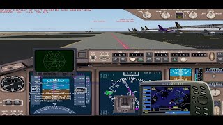 FS2004 Taking off from Singapore Changi Cockpit view [upl. by Aisyla]