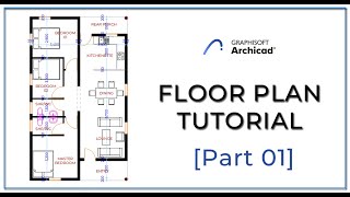 ArchiCAD 24  Floor Plan Tutorial Part 01 [upl. by Norret]