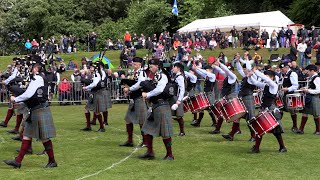 Stockbridge Pipe Band compete in Grade 3A at 2024 British Pipe Band Championships in Forres [upl. by Alaric]