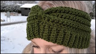 Crochet Headband with RIBBED Edge  EASY Crochet Ear warmers [upl. by Odrawde636]