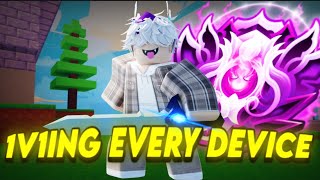 1v1ing server device in roblox bedwars🎮📱🖥 [upl. by Middle74]