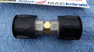 QWASHERS YOUTUBE KARCHER K SERIES QUICK RELEASE FEMALE X FEMALE HOSE JOINER CONNECTOR [upl. by Asiel]