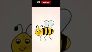 Honey Bee drawing  StepbyStep Drawing Tutorial [upl. by Auqemahs]