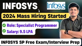 Infosys Mass Hiring 2024  Role Specialist Programmer  Salary 95 LPA  Infosys Off Campus Drive [upl. by Dnomsed343]