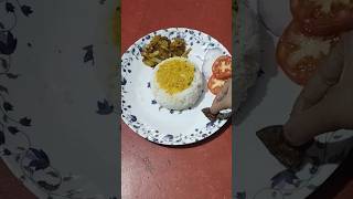 Dal Chawal Recipe With Aloo Bhujiashortsvideo indianrecipes [upl. by Lindahl]