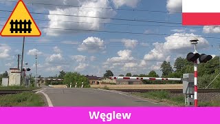 Železniční přejezdPrzejazd kolejowy Węglew PL  672023 [upl. by Duquette383]