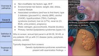 Hypercholesterolemia lipids statins etc [upl. by Lleryd671]