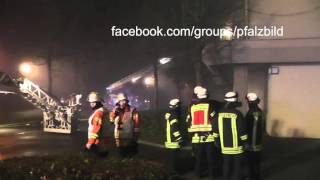 Brand einer Asylbewerberunterkunft in Herxheim  Pfalz  Fire an asylum seeker accommodation [upl. by Cathey522]