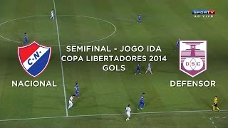 Gols  Nacional PAR 2 x 0 Defensor  Libertadores 2014  22072014 [upl. by Moclam558]