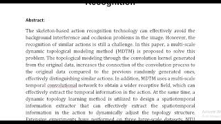 Multi Scale Adaptive Graph Convolution Network for Skeleton Based Action Recognition [upl. by Yarak586]